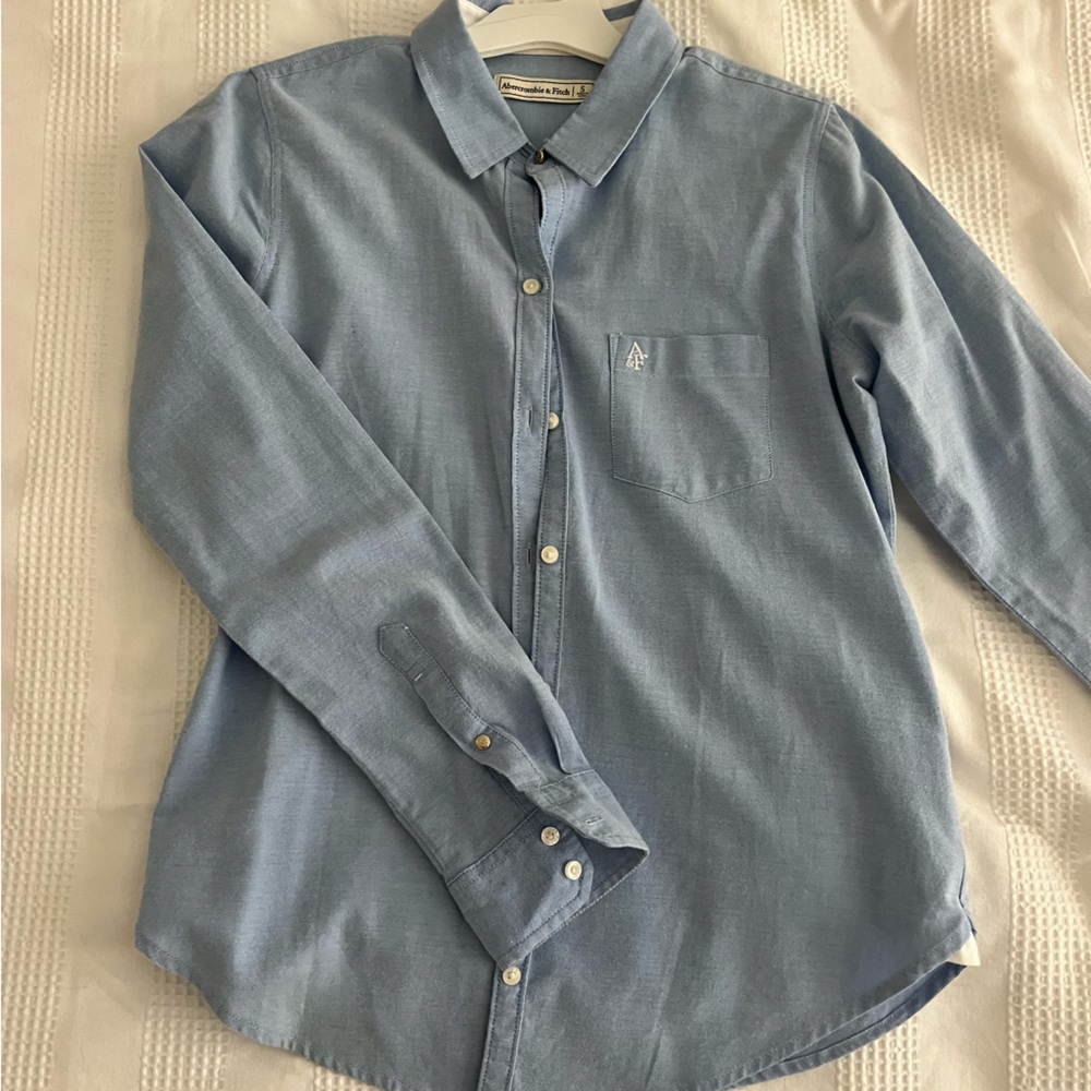 Abercrombie & Fitch Light Blue Casual Shirt